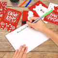 48 Envelopes Stickers for Gifts Caixa Cartões de Natal de 6 Designs, Urso Polar, Cartões de Natal de Papai Noel